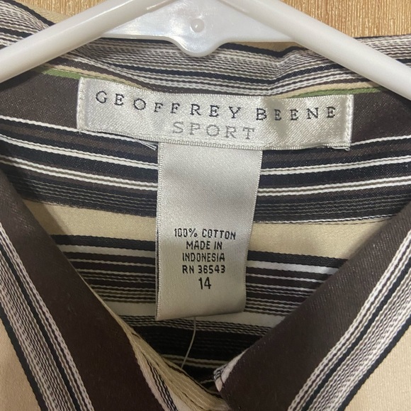 NWT Geoffrey Beene Sport Button Up - Picture 3 of 4
